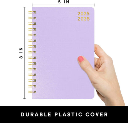 PAPERAGE 17 Month Academic Planner 2025-2026, Weekly & Monthly Spreads, August 2025 - December 2026, Small (5 in x 8 in), Lavender