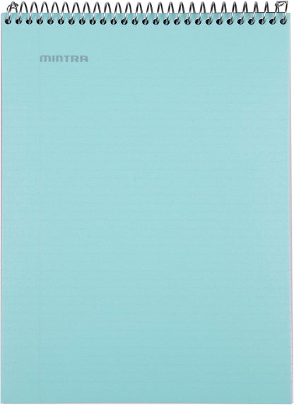 Mintra Office TOP BOUND Durable Spiral Notebooks (Lavender, Salmon, Sage Green, College Ruled 3pk)