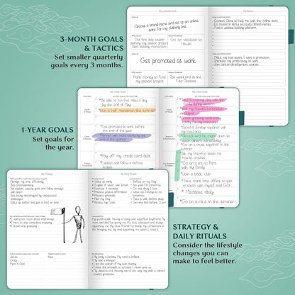 Legend Planner – Weekly & Monthly Life Planner to Hit Your Goals & Live Happier. Organizer Notebook & Productivity Journal. A5 (Viridian Green)