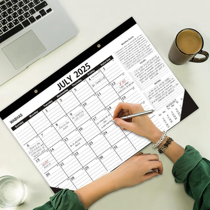 Desk Calendar 2025-2026 -18 Months-JULY 2025 to December 2026,Desk calendar 2025,12x17 in,Calendar 2025-2026,Office Desk Calendar 2025-2026