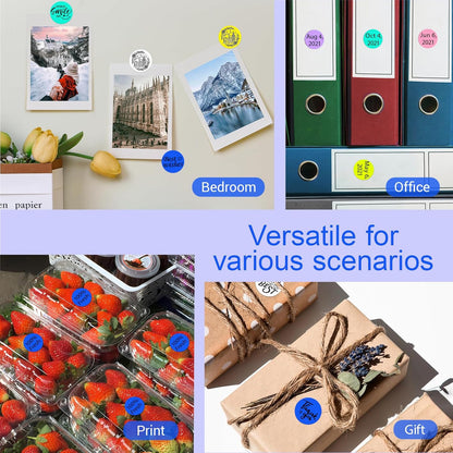 1 Inch Circle Dot Stickers 1000 PCS Color Coding Thermal Labels Dots Writable Printable Small Round Stickers for Office, Classroom, Inventory, Garage, Organizing Storage, DIY, Blue