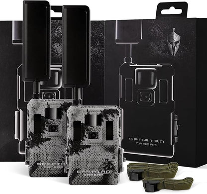Spartan Camera GoLive2 4G LTE Trail Camera, 96°FOV Wide-Angle, Live Stream, Anti-Theft GPS, On-Demand Image & Video Capture, Real-time Updates, Built-in Lithium, Spartan Areus camo (2, AT&T)