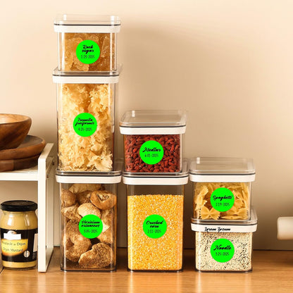 PARLAIM 1 inch Round Fluorescent Green Dot Sticker,720PCS Permanent Adhesive Color Code Circle Sticker Labels for Office Classroom Garage Sale