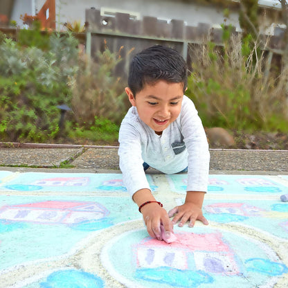 Colorations Sidewalk Chalk – 50pc 4” x 1” Washable, Bright Colored Chalk Set – Fun Kid Art Colors & Patterns – Draw on Classroom Chalkboard or Outdoor Playground – Jumbo Bulk