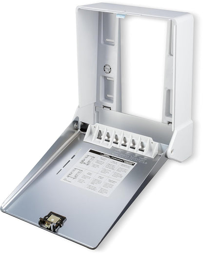 San Jamar True Fold Paper Towel Dispenser Holds Multifold/C-Fold Towels for Bathroom, Kitchens, and Restaurants, Metal and Plastic, 14.5 x 11.375 x 5 Inches, Chrome