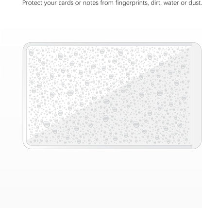 Clear Adhesive Business Card Pocket swith Side Open for Loading, 50 Pack, Plastic Labels Holders for Storage Bins and Library Card, Ideal for Organizing and Protecting Your Business Cards