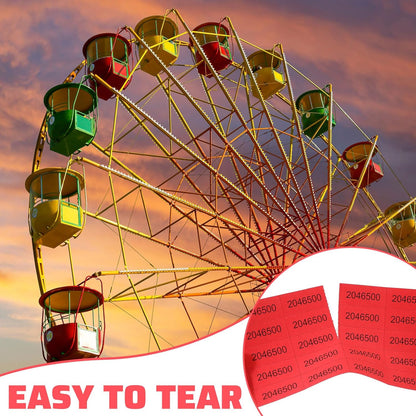 Kosiz 1000 Sheets 25 Bid Raffle Ticket Sheets Chinese Auction Tickets Numbers for Basket Events and Silent Auctions (Red)