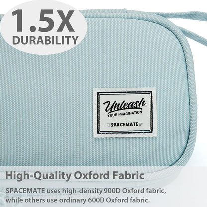 Pencil Case Pouch Box Bag School Supplies Girls Boys Kids, Cute Preppy Stuff Large Big Capacity Aesthetic Pen Organizer, Back to College Stationary, Powder Blue, Standard Stlye, 1800ml