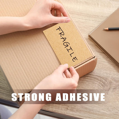 3 x 5 Inch 250Pcs Rectangle Color Coding Stickers,Strong Adhesion Easy to Write Label for Moving,Box Organization,Inventory,Business,Kraft Paper