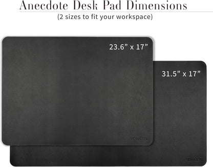 ANECDOTE Vegan Leather Desk Pad - 23.6"x17" Desk Mat for Your Office. This Quality Large Mouse Pad has Chic Elegance, Professional Look & Satisfying Touch - The Perfect Leather Mouse Pad for You!