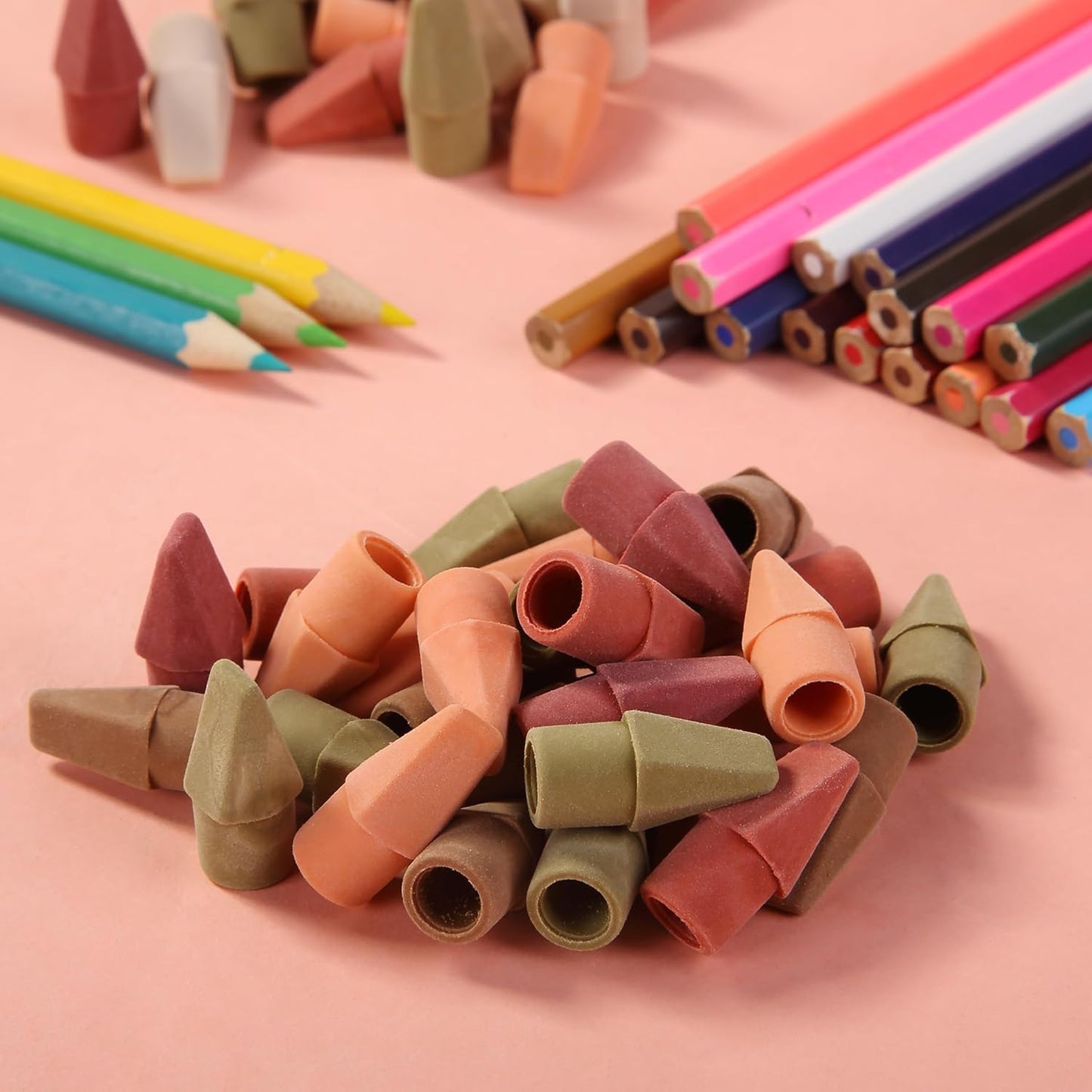 Mr. Pen- Pencil Erasers Toppers, 120 Pack, Colorful, Latex Free, No Smudge, Mr Pen Erasers for Pencils