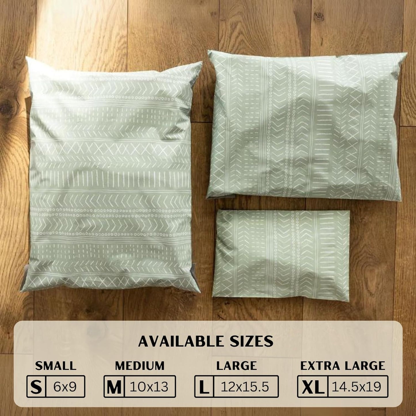 Poly Mailers 10x13 Inch 50 Pack Medium Shipping Bags Strong Thick Mailing Envelopes | Self Sealing Adhesive | Waterproof & Tear Resistant | Small Business Packaging for Clothing - Boho Sage Green