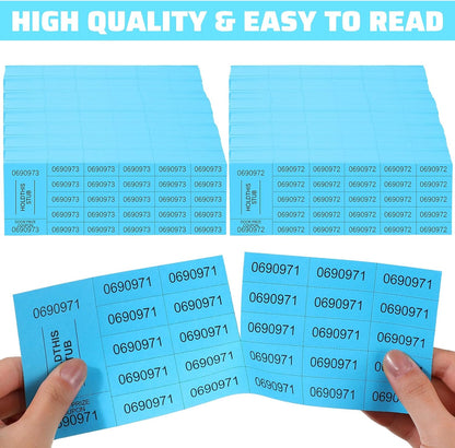 Kosiz 2400 Sheets Raffle Ticket Sheets Blue Chinese Auction Tickets with 25 Bid Numbers Per for Fundraising Basket Silent Auction Activity Fundraiser Prizes Church Events