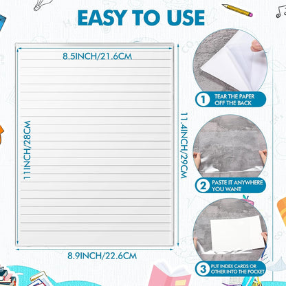 Outus Self Adhesive Shop Ticket Holders Clear Plastic Sleeves Adhesive Pockets Work Order Job Ticket Holders for Home Office Posting Signs(8.5 x 11 Inch,120 Pcs)