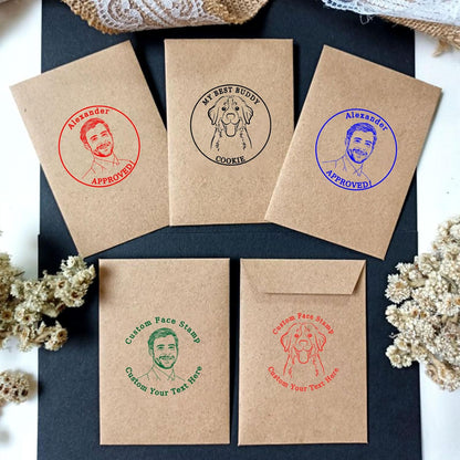 Custom Ink Stamp Personalized Self-Inking Rubber Stamps Customized Return Address Stamp Business Name Label Stamping Supplies Office Business Events 4 Ink Color