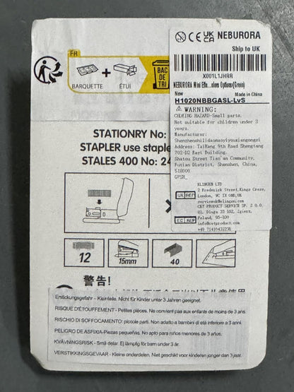 NEBURORA Mini Effortless Desktop Staplers with 400 Standard 26/6 Staples, 2-24 Sheet Capacity, Includes Built-in Staple Remover, Cute Stapler Gift for Student and Office Use, 3 Colors Options (Green)