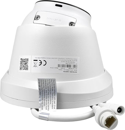 4K IP PoE Camera, Upscaled 8MP PoE Camera Outdoor with Mic/Audio, 98ft IR/Color Night Vision, Human & Vehicle Detection, 127° FOV, MicroSD (256GB), Hik-connect/iVMS4200