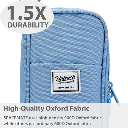 Pencil Case Pouch Box Bag School Supplies Girls Boys Kids, Cute Preppy Stuff Large Big Capacity Aesthetic Pen Organizer, Back to College Stationary, Cornflower Blue, Classic Stlye, 1800ml