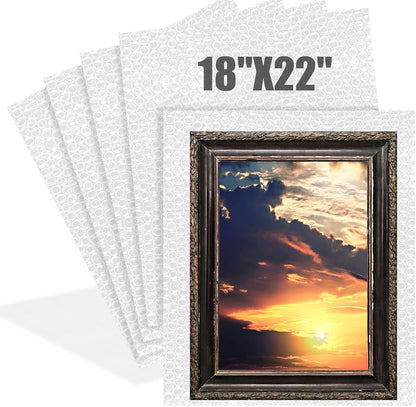 5 Pack Extra Large Bubble Pouches 18 * 22 Inch Clear Bubble Pouch Wrap Bags for Packing Shockproof Cushioning Wrap Bag for Shipping Moving Fragile Dishes China Plates Painting Fragile Items