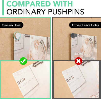 E BAVITE Magnetic Push Pins, 20 Sets Magnet Thumbtack for Wall Bulletin Board Strong Decorative Pushpins Clip for Map Picture Hanging Kit Poster Holder