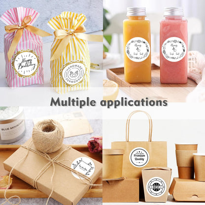 3 X 3 Inch Color Coding Dot Labels Circle Thermal Printable Waterproof 500 Pcs Round Stickers Adhesive Writable for Office, Home, Garage, DIY Sticker, Barcodes, Name Tag, White