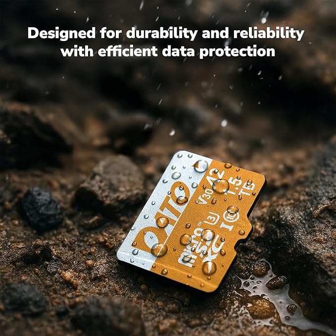 DATO 512GB Advance Plus microSDXC Memory Card w/Adapter, UHS-I, C10, U3, V30, A2, 4K UHD, Up to 160/150 MB/s, for Mobile Phones, Tablets, Gaming Consoles, Cameras, Drones, and Professional Equipment