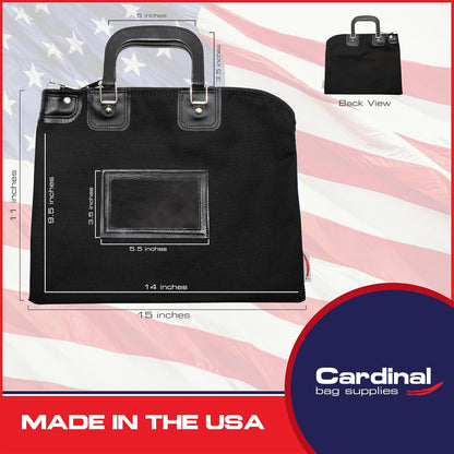 Fire Resistant Security Money Bag with Lock, Water Repellent, Safe Storage, Protects Important Valuables, 15 x 11 Inch (Black)