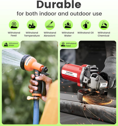 18mm 0.7 Laminated White Tape Replace for Brother Label Maker Tape TZe-241 Compatible with P-Touch TZ TZe 3/4" Black on White TZE241 for PT-D400 PTD410 PTD600 PT-D610BT Refills, Wonfoucs, 6-Pack