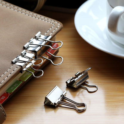 TecUnite 150 Pcs Binder Clips Assorted Sizes Silver Paper Clamps Clips Large Medium Small Office Supplies