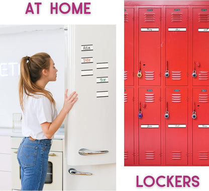 Availey 60 Pack Magnetic 'C' Channel Label Holders for Metal Racks and Shelves with Protective Films and Replacement Strips 4" x 0.75"