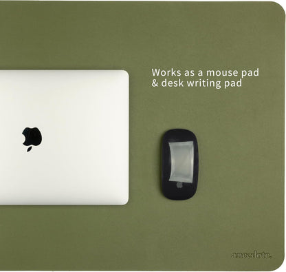 ANECDOTE Vegan Leather Desk Pad - 23.6"x17" Desk Mat for Your Office. This Quality Large Mouse Pad has Chic Elegance, Professional Look & Satisfying Touch - The Perfect Leather Mouse Pad for You!