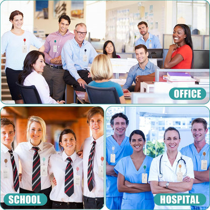 Honoson 30 Pcs Heavy Duty Retractable Badge Reels Batch ID Badge Holder Retractable Clip Bulk Key Holder with Ring for Office Worker Employee, Doctor Nurse Gifts (Vibrant Color)