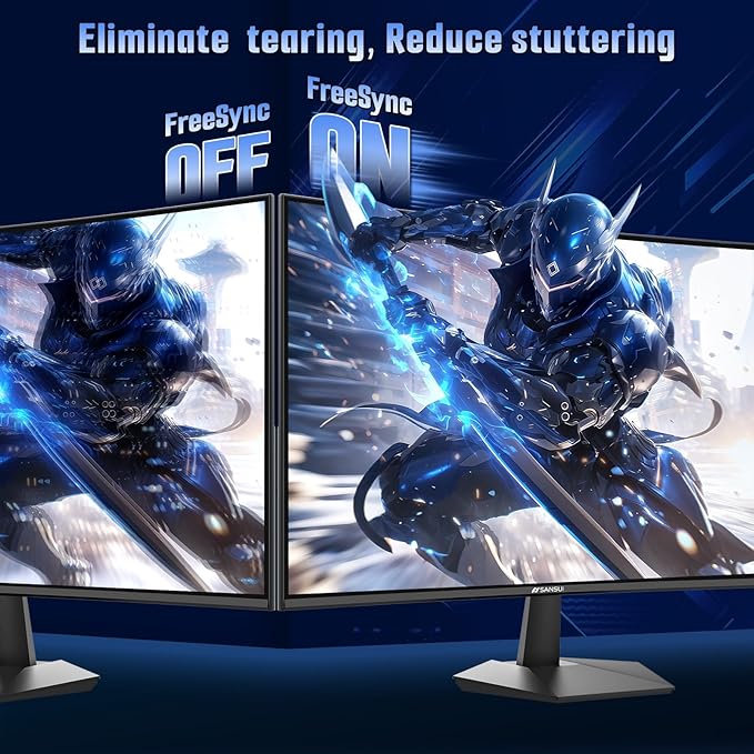 SANSUI 24 Inch Curved 160Hz Gaming Monitor,1500R Curved Gaming Monitor FHD 1080P Computer Monitor,MPRT 1ms Fast VA Display,Freesync,HDR,3000:1, HDMI2.0,DP1.4, VESA Support(ES-G24C1L HDMI Cable Incl.)