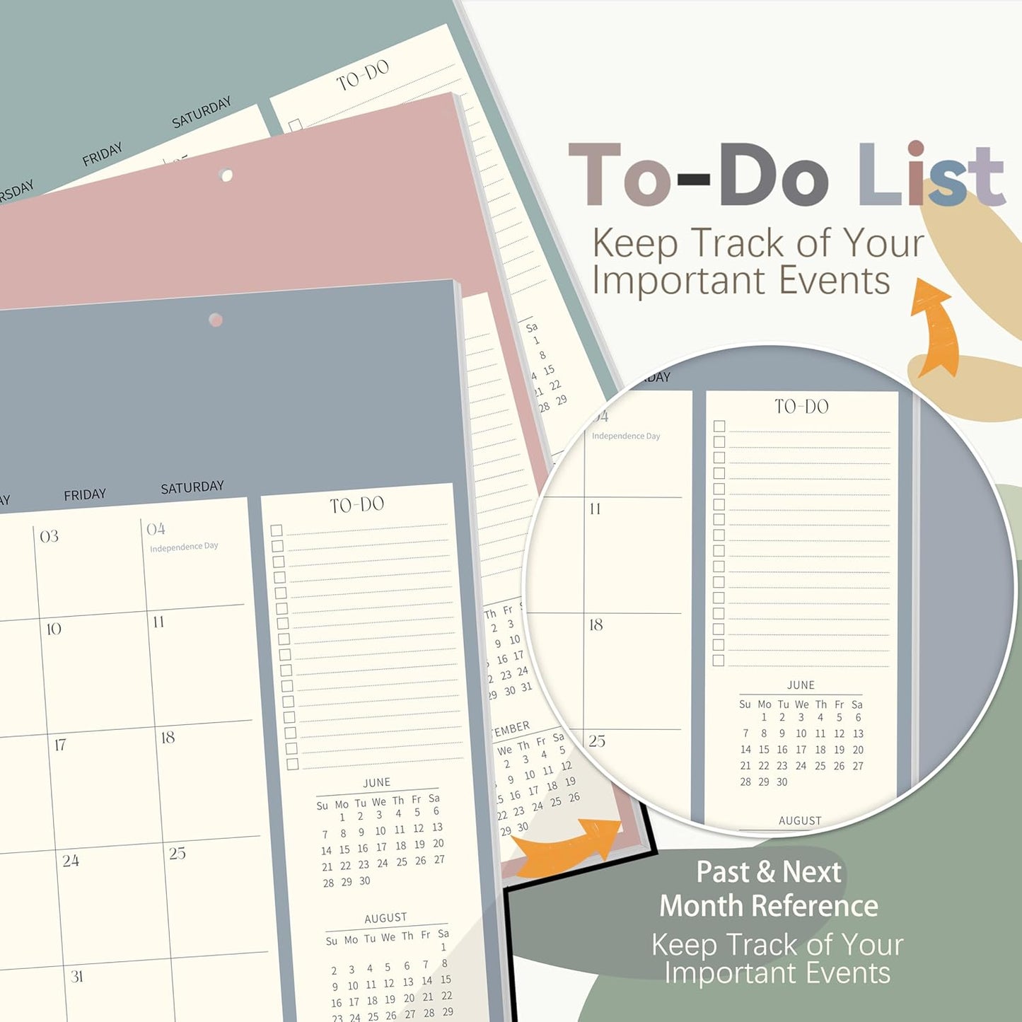 Guasslee Desk Calendar 2026-2027, 18-Month School Year Desk/Wall Calendar, 2026 Jan-2027 Jun. 2026, 14" X 11" Monthly Planner With Thick Paper For Office Home School Organizing