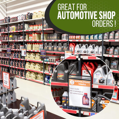 30 Pack Job Ticket Holders 9x12 with Strap - Hanging Shop Ticket Holders - Work Order Plastic Sleeves for Documents - Dry Erase Pocket Sleeves - Dry Erase Pockets - Clear Pocket Sleeve 9 x 12