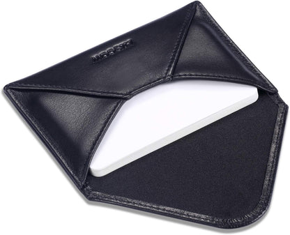HISCOW Envelope Business Card Case with Magnet Closure - Italian Calfskin (Black)