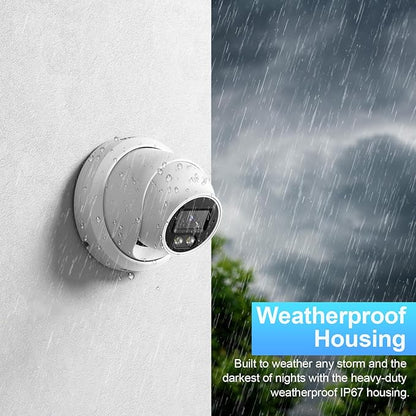 8MP Security PoE Camera Outdoor, 4K IP Dome Surveillance Camera, Smart Dual Light Color Night Vision, 2.8mm Lens Wide Angle 110°, Built-in Mic/Audio, Human/Vehicle Detection, IND8BD93B
