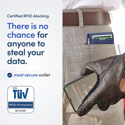 TRAVANDO Mens Wallet with Money Clip AUSTIN RFID Blocking Bifold Credit Card Holder for Men with Gift Box