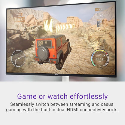 Dell S2725HS 27 Inch Monitor, FHD (1920x1080) Display, 100Hz Refresh Rate, 1500:1 Contrast Ratio, TÜV Rheinland Eye Comfort 4 Star, Integrated 2x5W Speaker, Height/Tilt/Swivel/Pivot- Ash White Color