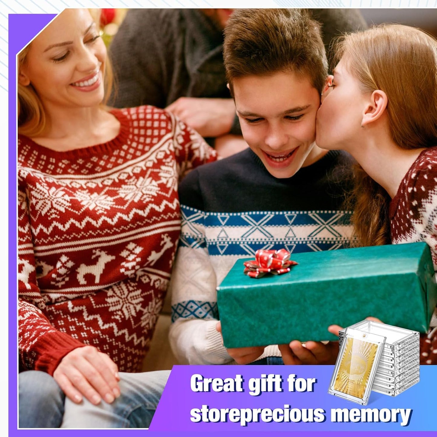 SATINIOR 15 Pcs 100 Pt Magnetic Card Holder, Holder Case Clear Protectors for Thick Baseball Football Hockey Cards