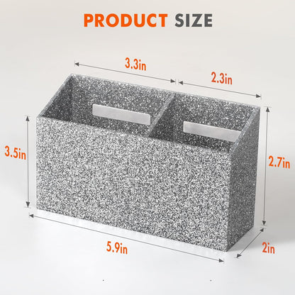 BEYGORM Magnetic Dry Erase Marker Holder for Whiteboard,Non-slip Acrylic Magnet Pen Holder for Fridge Refrigerator,Locker Organizer for Work,Locker Accessories,Pencil Cup for Desk(Silver)