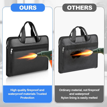 Henoyso 2 Pcs File Organizer Expanding Folder 13 Pockets Fireproof &Waterproof, Organize Receipts,Bills&Important Document Bag with Handle and Zipper Labels for Letter A4 Files,Home Office & School