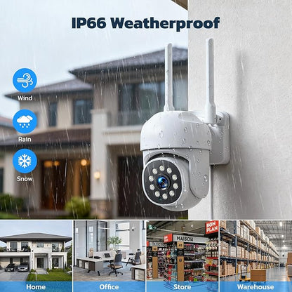 Security Cameras Wireless Outdoor,5MP Color Night Vision Home Security Camera System Wireless with Auto Tracking,Up to 10CH,360° PTZ,2-Way Audio,2.4/5GHz WiFi, for Home & Business Surveillance Kits