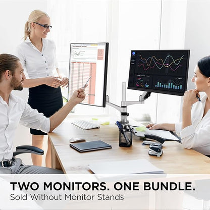 ViewSonic VG2448A-2_H2 24 Inch Dual Pack Head-Only 1080p IPS Monitor with Ultra-Thin Bezels, HDMI, DisplayPort, USB, and VGA for Home and Office,Black