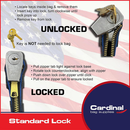 Fire Resistant Security Money Bag with Lock, Water Repellent, Safe Storage, Protects Important Valuables, 15 x 11 Inch (Royal Blue)