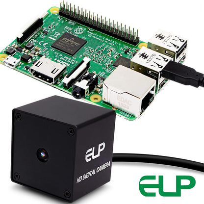 ELP 48MP Autofocus USB Camera with Metal Case for Computer Wide Angle 70degree No Distortion Lens Webcam Mini UVC USB2.0 PC Camera CCTV Video Industrial Lightburn Camera for Raspberry pi Jetson Nano