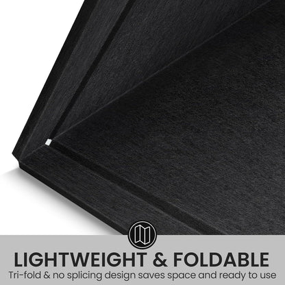 Large Bulletin Board, 35 X 17 Inches Felt Cork Board with 40 Pushpins, Foldable Felt Notice Pin Board Photo Display Board with Self-Adhesive Tape for Office Home School