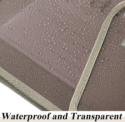 10 Pieces Plastic File Folders Envelope Expanding File Wallet Organizer Documents Folder with Snap Closure and Pocket, A4 Size Waterproof Transparent Pouch(Khaki,Horizontal)