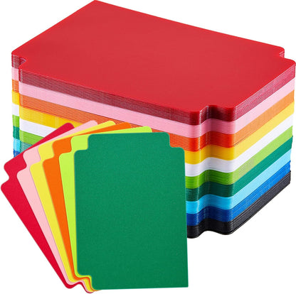 Trading Card Dividers Multicolor Card Page Dividers Frosted Plastic Separator with Tabs for Games Sports, 2.7 x 3.8 Inches(100 Pieces)