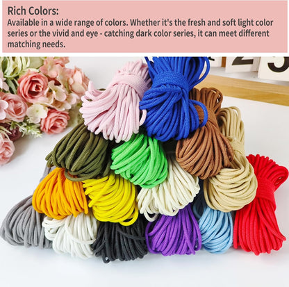 1/8 inch Non-Slip Elastic Band -3mm 15 Yards Soft Elastic Cord Stretch String Braided Thread for Sports Gear, DIY Crafts, Hair Bands, Shoelaces,Apparel Making & Camping Tie Down (Yellow)